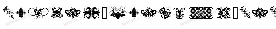 Tribal Dragons Tattoo Designs字体转换